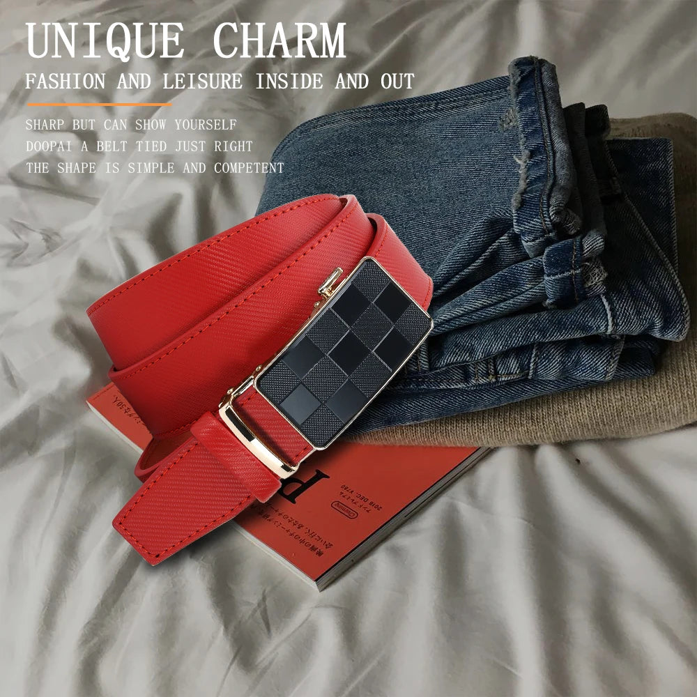 Mens Belts Metal Automatic Buckle Famous Brand Belt Men Quality Genuine Luxury Leather Belt for Men Famous 115 125 150 135cm