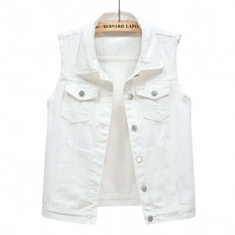 Streetwear Denim Vest for Women