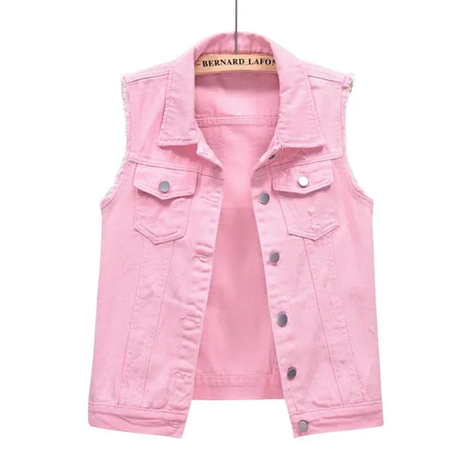 Streetwear Denim Vest for Women
