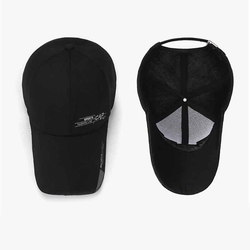 Outdoor Sunscreen Sports Men's Caps Fashion Canvas Unisex Baseball Caps Simple Design Extended Brim Snapback Caps For Men Women