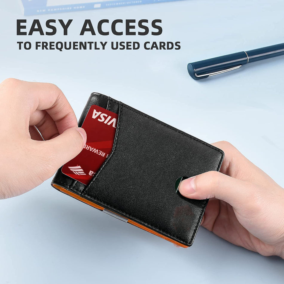 Rfid Microfier Leather Luxury Men Wallets Money Bag Slim Thin Man Card Holder Wallet for Men Short Purse Male Vallet Billfold