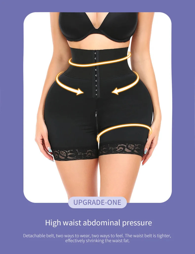 Women High Waist Body Shaper Panties Butt Lifter Slim Shapewear BBL Shorts Tummy Control Bandage Panties