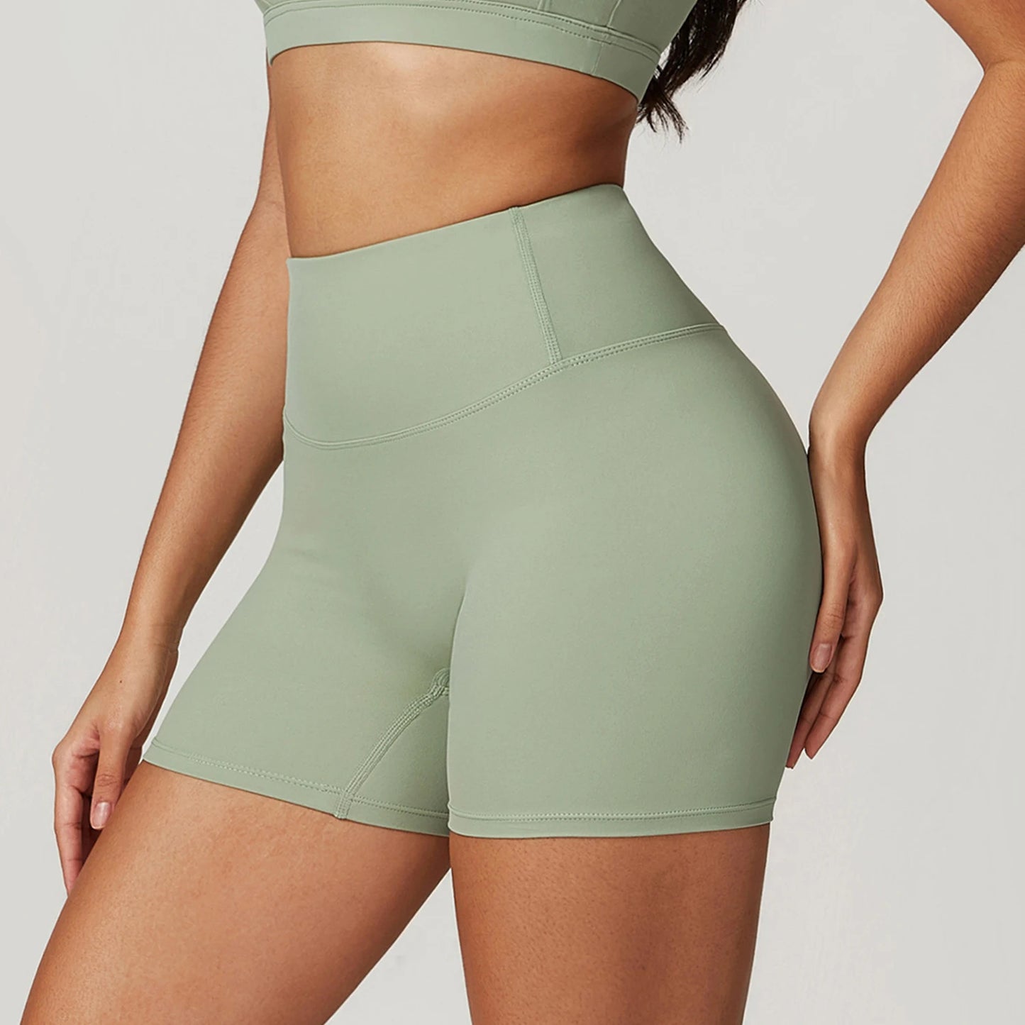 Workout Yoga Set for Women Gym Clothes Woman 2 Piece Strappy Sports Bra Butt Lifting Leggings Shorts Fitness Outfits Sportswear