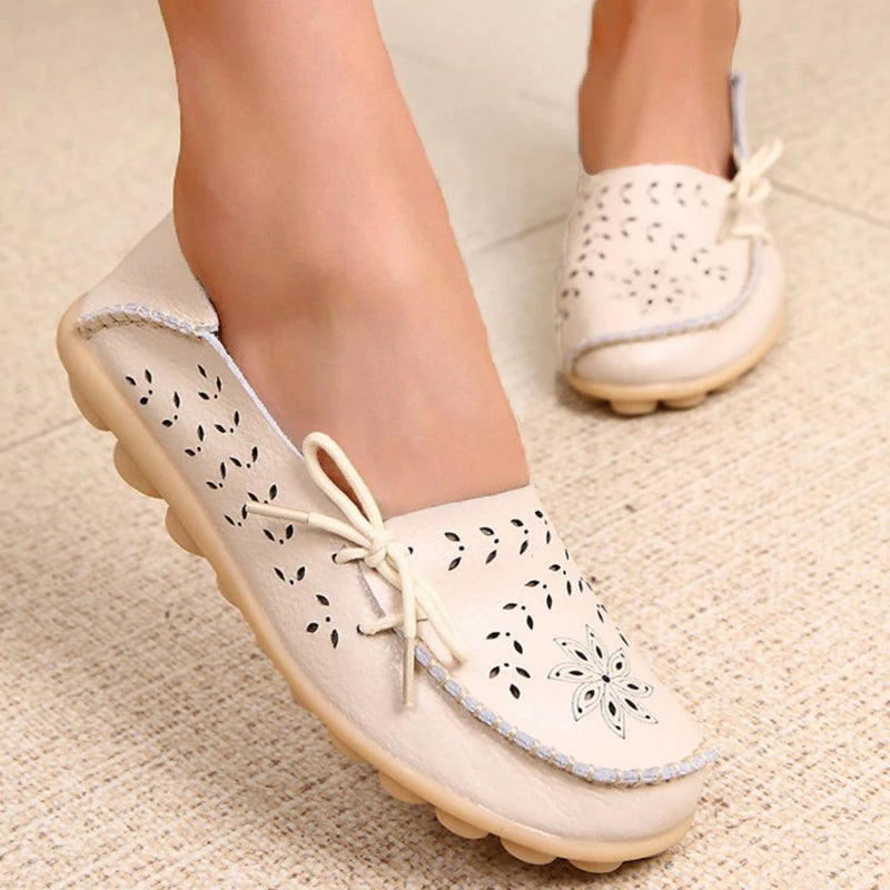 2025 Women Flat Shoes Fashion Women Casual Shoes Breathable Women's Loafers Shallow Comfort Mom Shoes Ladies Zapatillas Mujer