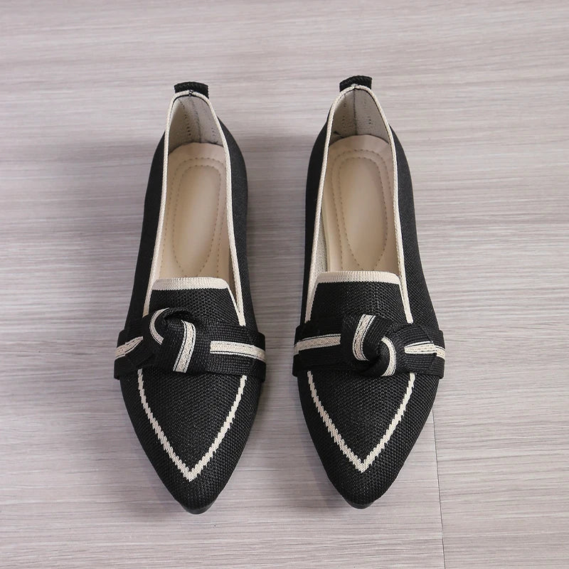 Women's Shoes Loafers Ballet Flats Pointed Toe Barefoot Slip-on Casual Low Heel Luxury Brand Woman Shoe New in Butterfly