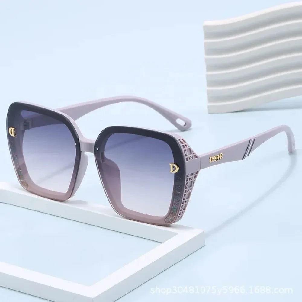 2025 New Fashion D-Logo Square Sunglasses for Women Trendy Street Style Sun Glasses Unisex Outdoor UV400 Protection Goggles