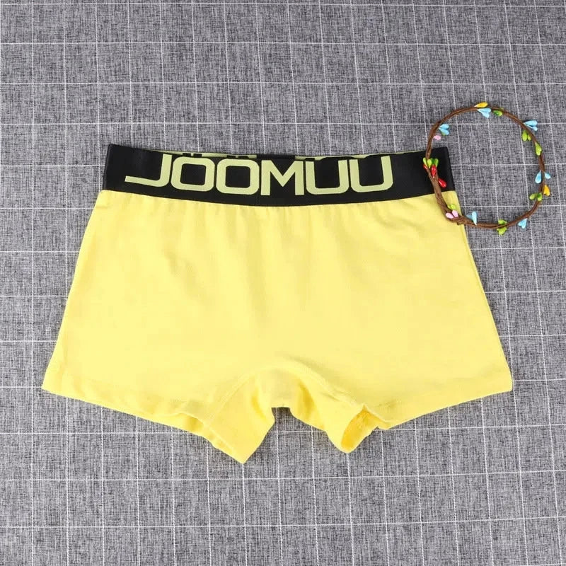 3PCS Popular Solid Women's Cotton Panties Boxer Underwear Ladies Breathable Letter Belt Briefs Sports Female Knickers Boyshorts