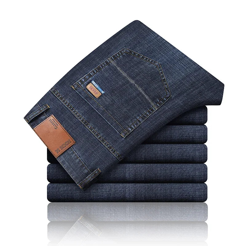 Ice Silk Thin Denim Jeans For Men Spring Summer