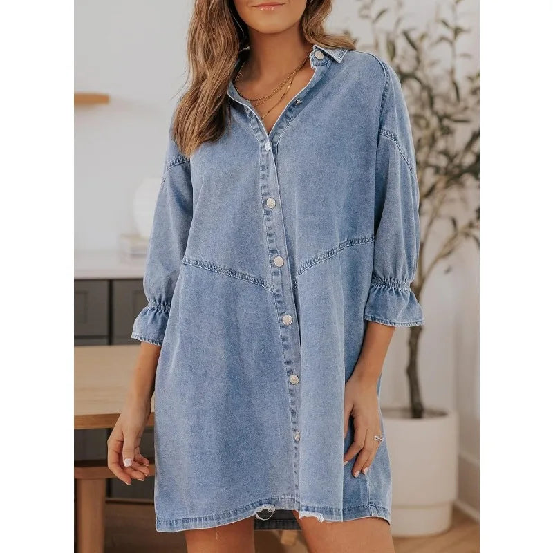 Women's Denim Shirt Dress
