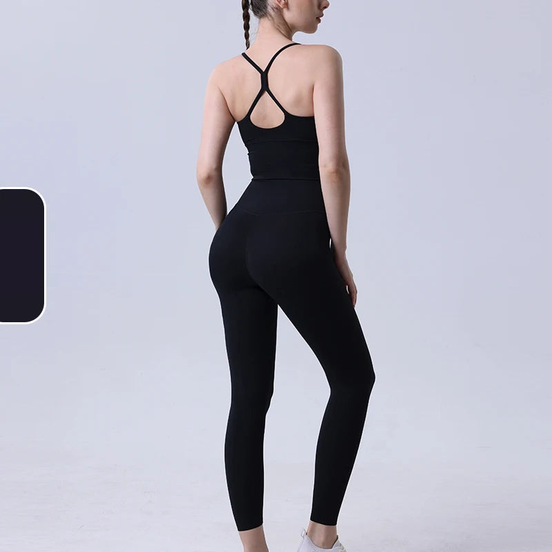 2 Piece Yoga Clothes Women's Tracksuit Athletic Wear Pilates Fitness Suit Gym Workout Push Up Clothes Sports Bra Leggings Suit