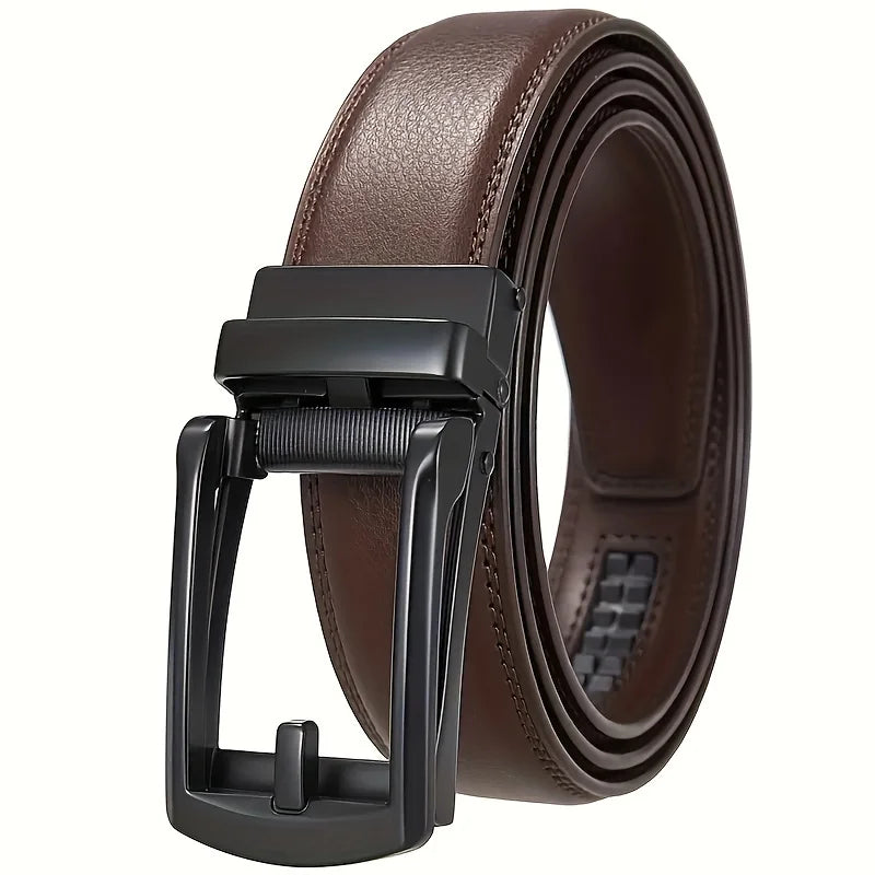 Fashion Business Men'S Belt Genuine Luxury Brand Belt Metal Buckle Belt High-Quality PU Leather Soft Belt With Cargo Pants Jeans