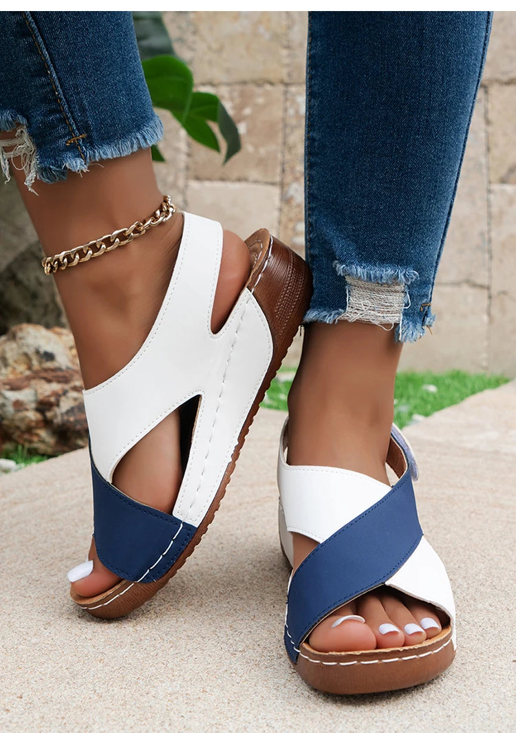 Summer Women Shoes Sandals Non-Slip Sandals Woman Beach Women's Sandals Wedge Walking Shoes Retro Female Sandal Women Footwear