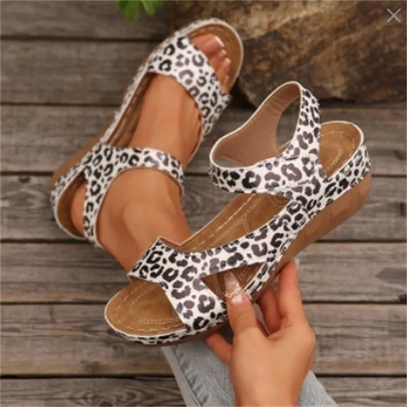 Shoes Women Sandals Summer Outdoor Shoes Woman Non-Slip Shoes For Women Wedge Sandals Ladies Retro Footwear Women Sandal Female
