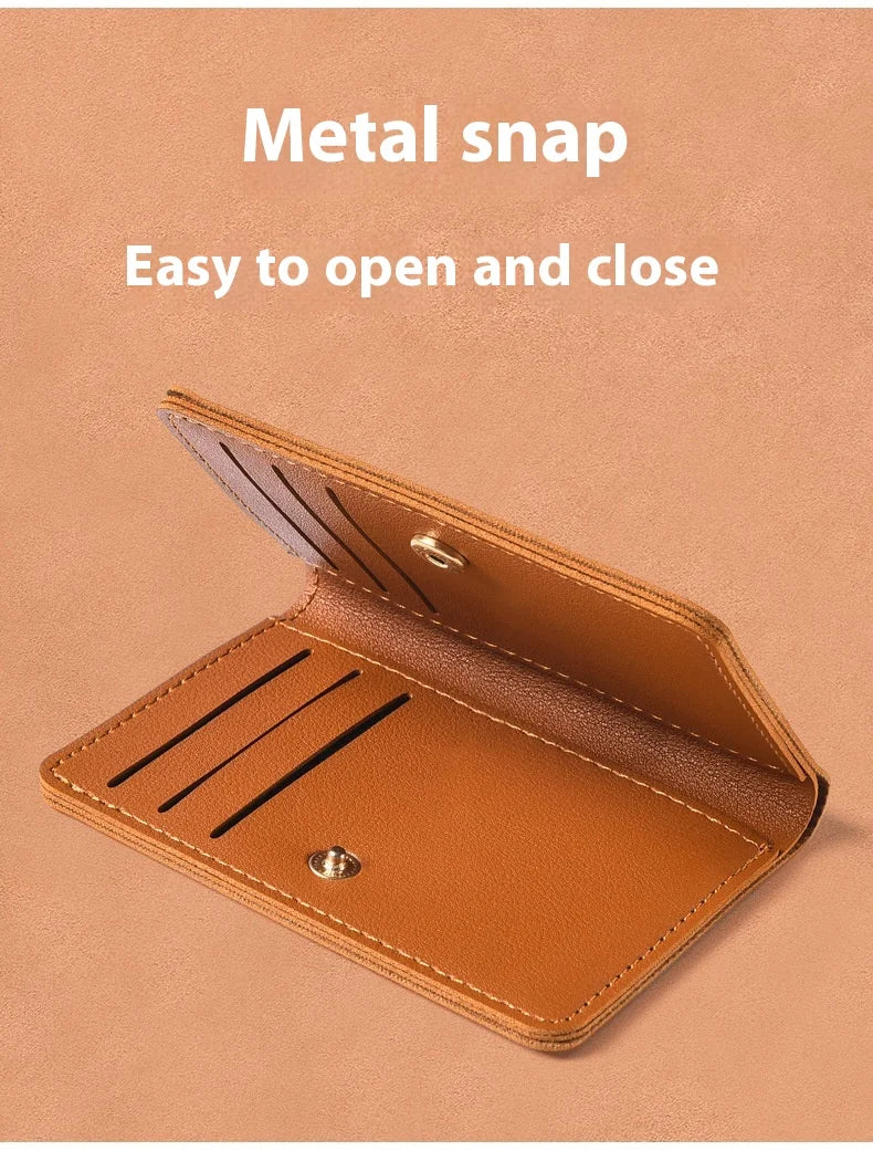 Simplicity Mini Folding Women's for Wallet PU Men Driver's License Credit Card Holder Storage Zero Monederos Purse