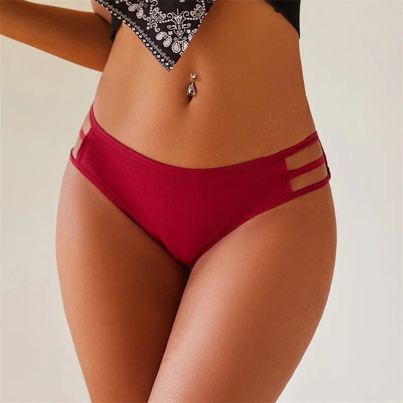 3PC/Set Women Sexy Lace Panties Low Rise Hollow Out Briefs Floral Transparent Underwear for Feamale Elastic Straps Soft Lingerie