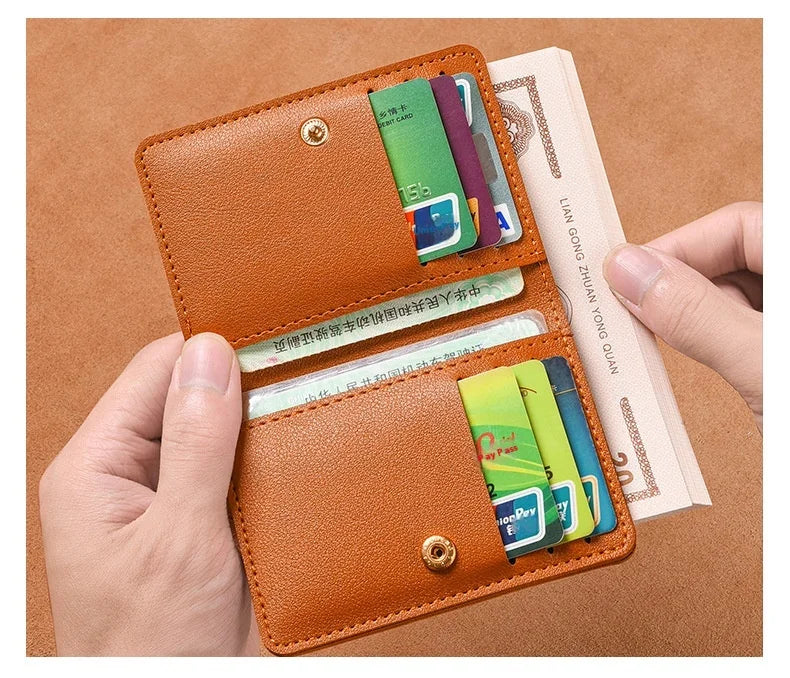 Simplicity Mini Folding Women's for Wallet PU Men Driver's License Credit Card Holder Storage Zero Monederos Purse