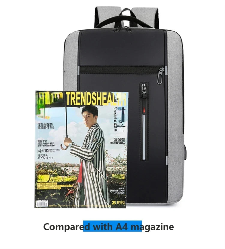 Waterproof Oxford Laptop Backpack for Men 15.6 Inch USB Charging Business Travel School Backpack High Capacity