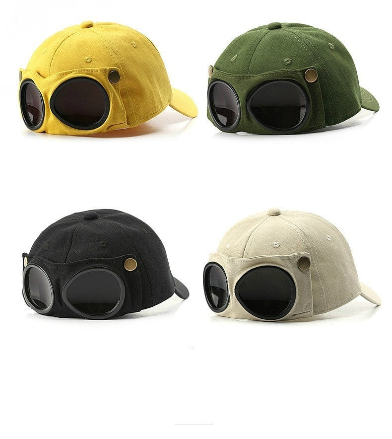 Aviator Hat Summer Personality Glasses Baseball Cap Female Unisex Sunglasses Male Cap Baseballcap Boys Cap