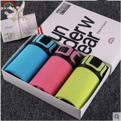 3PCS Popular Solid Women's Cotton Panties Boxer Underwear Ladies Breathable Letter Belt Briefs Sports Female Knickers Boyshorts