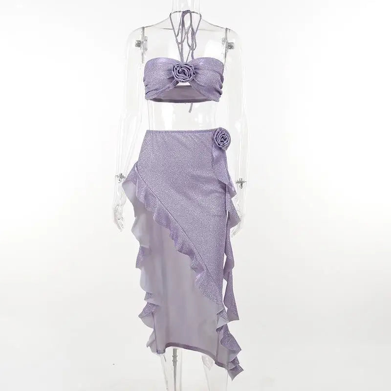 Women 3 Piece Swimwear Vacation Dress