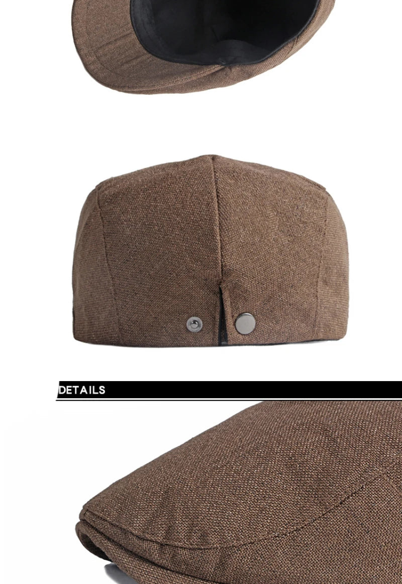HT3668 Berets New Spring Summer Hat Caps for Men Women Cotton Linen Flat Cap Artist Painter Beret Hat Male Female Beret Cap