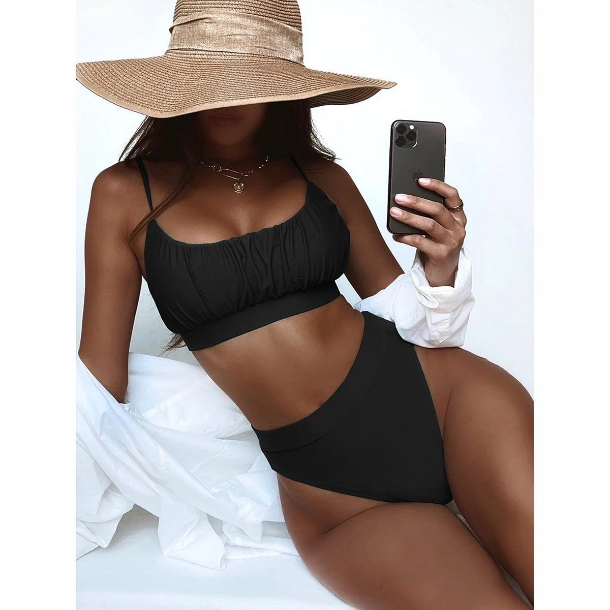 Women Swimsuit Bikini High Waisted Swimming Suit Beachwear Swimsuit