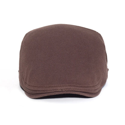 Cotton Adjustable Newsboy Caps Men Woman Casual Beret Flat Ivy Cap Soft Solid Color Driving Cabbie Hat Unisex Black Gray Hats