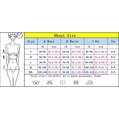 Women Swimsuit Bikini High Waisted Swimming Suit Beachwear Swimsuit