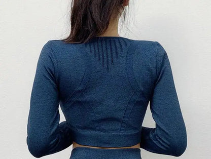 2020 New Active Wear Sets Women Workout Clothes Gym Wear Tracksuits Yoga Jogging Track Outfit Legging Long Sleeves Shirts Suits