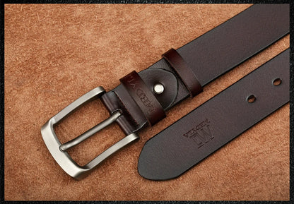 MEDYLA Men Belts Cow Leather Jeans Waistband Genuine Leather Male Belt Soft Alloy Pin Buckle Men's Belt
