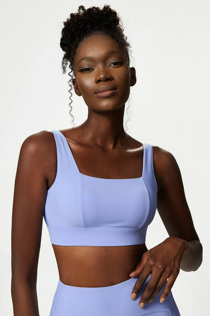 Women Sexy Sports Underwear Breathable Soft Nylon Gym Yoga Bra Running Crop Tops With Fixed Chest Pads Female Workout Clothing