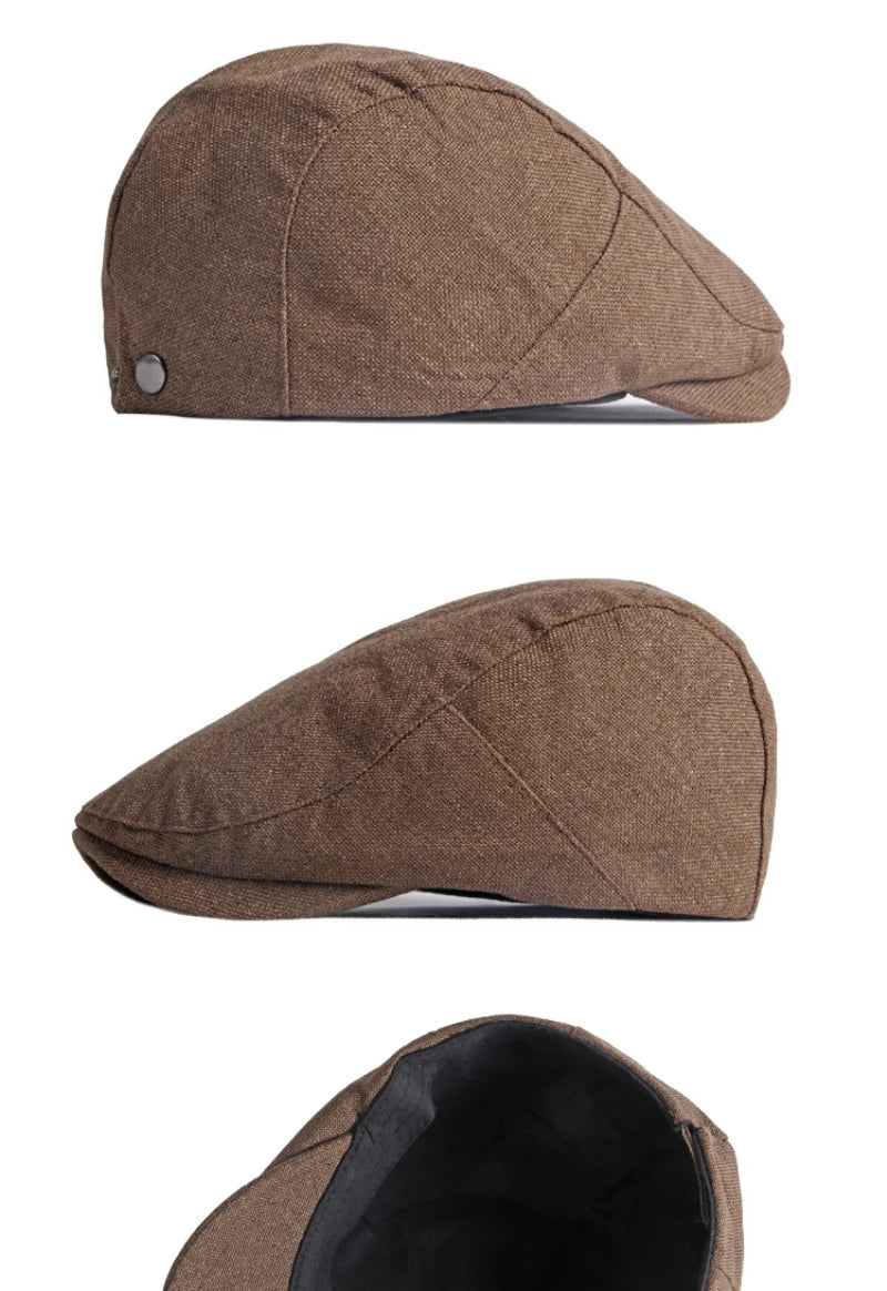 HT3668 Berets New Spring Summer Hat Caps for Men Women Cotton Linen Flat Cap Artist Painter Beret Hat Male Female Beret Cap