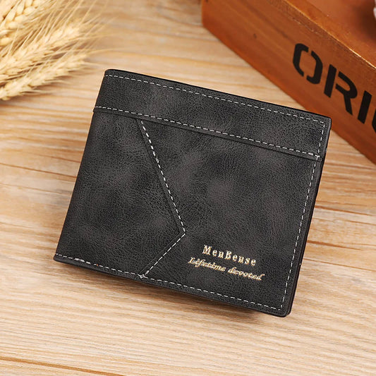 Men's Leather  Wallet Short Brand Luxury Men's Wallet Credit Card 2023 Top Vintage Male Small Wallet Coin Purse Brand Wallet