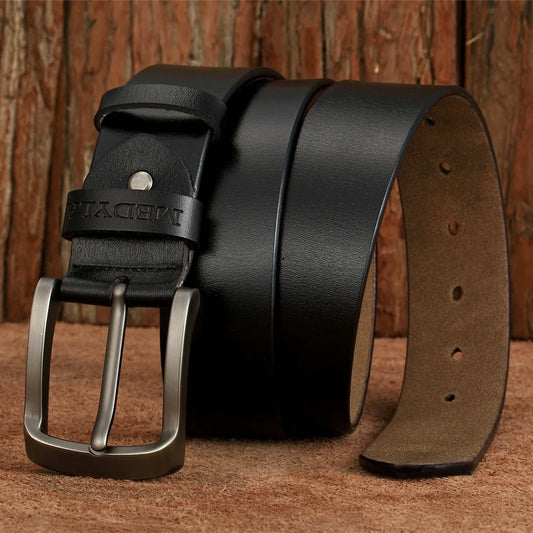 MEDYLA Men Belts Cow Leather Jeans Waistband Genuine Leather Male Belt Soft Alloy Pin Buckle Men's Belt