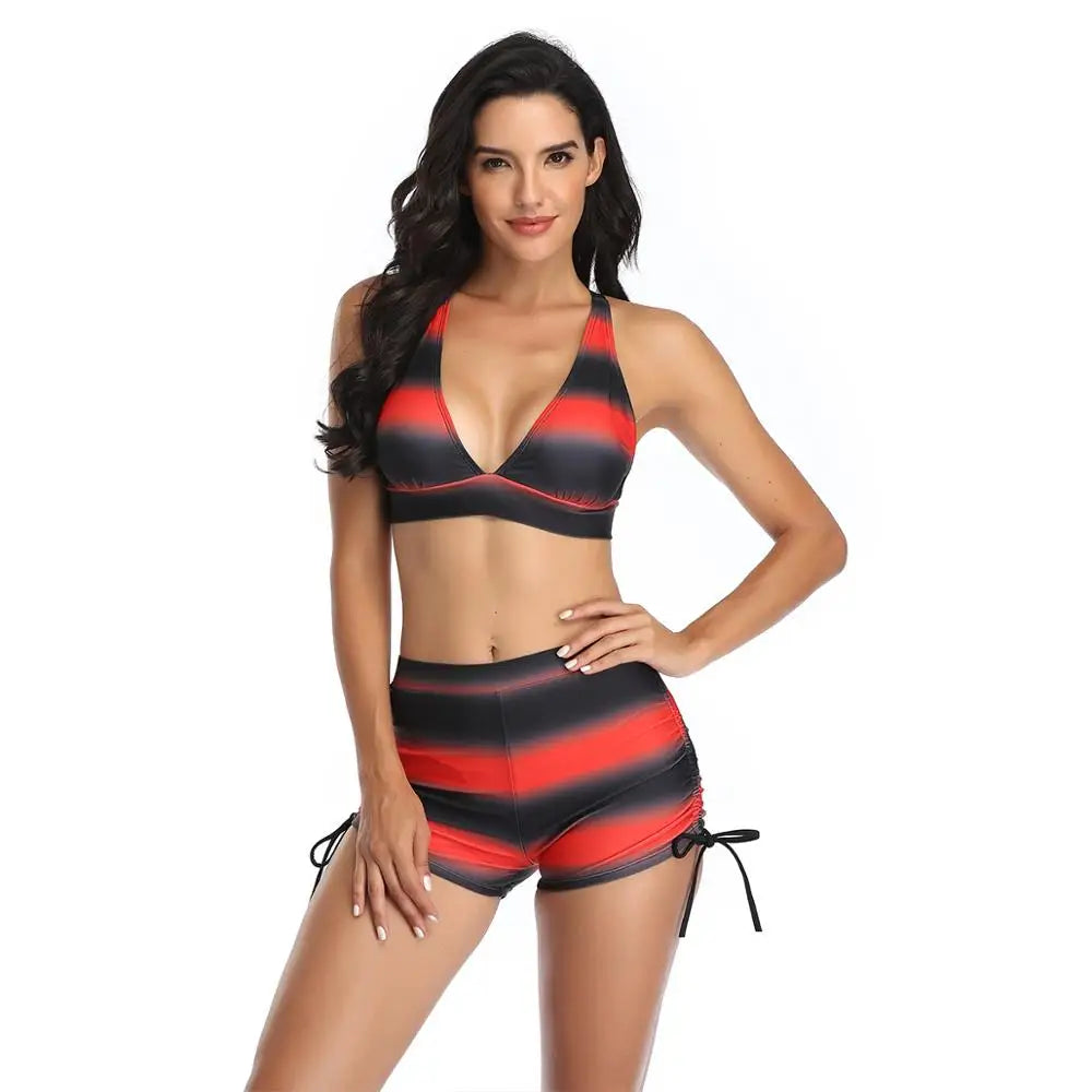 Women's Swimsuit 2-piece sports vest with shorts