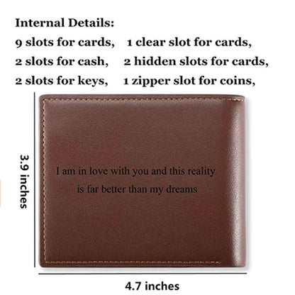 Personalized Wallets Men High Quality PU Leather for Him Engraved Wallets Men Short Purse Custom Photo Wallet Luxury Men Gift