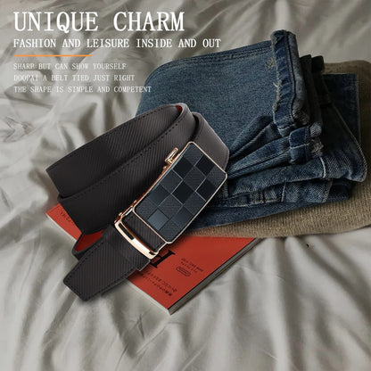Mens Belts Metal Automatic Buckle Famous Brand Belt Men Quality Genuine Luxury Leather Belt for Men Famous 115 125 150 135cm