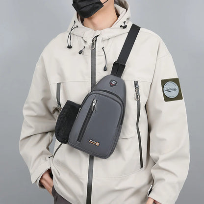 New Casual Breast Bag Travel Crossbody Bag Fashion Shoulder Bag Multifunctional Large Capacity Crossbody Bag for Men and Women