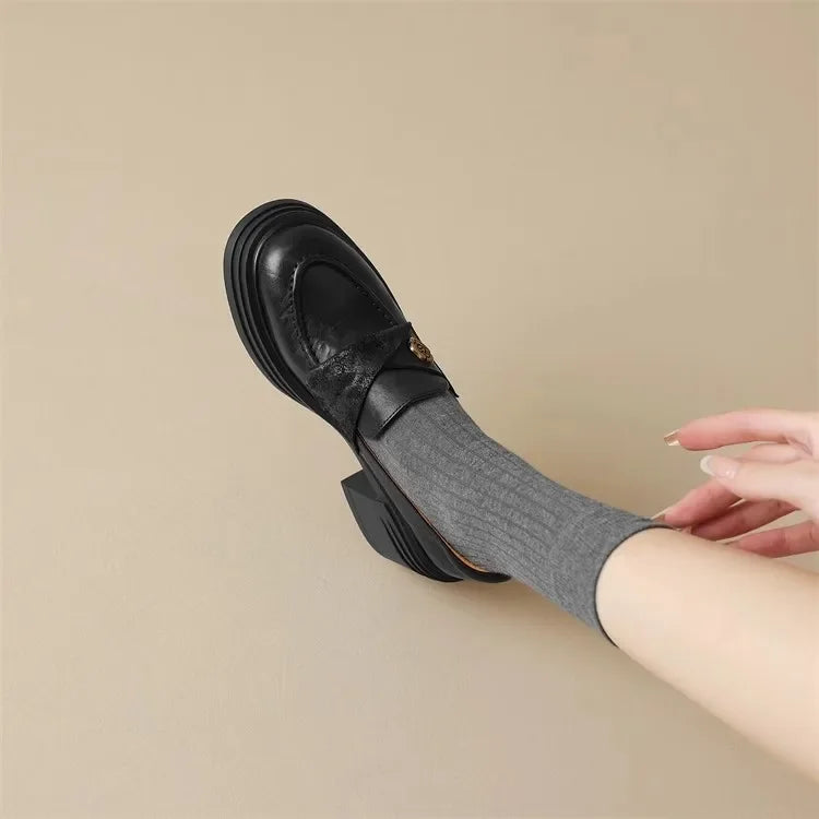 Women High Heel Causal Loafers