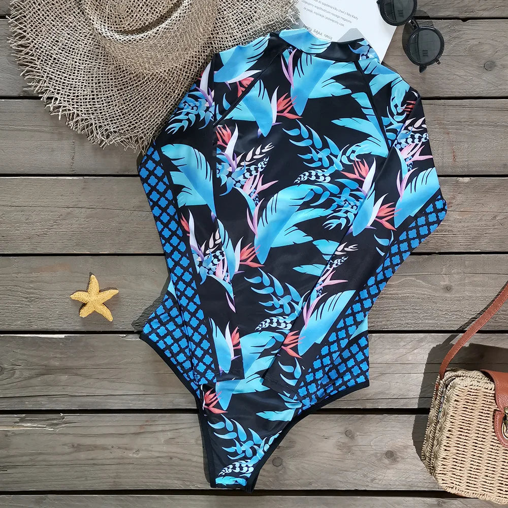 Women Surfing Two Piece Swimsuit