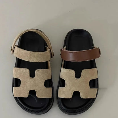2025 Children's Summer Style Wide Face Thick Bottom Outdoor Casual Slippers for Girls Sandals for Boys Beach Shoes