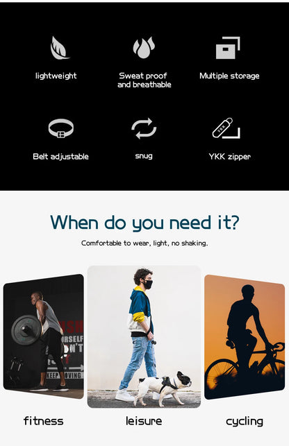 Multifuctional Waist Bag For Men Belt Bag Waist Pack Male Outdoor Travel Sports Man Belt Pouch Fashion Men Women Fanny Pack