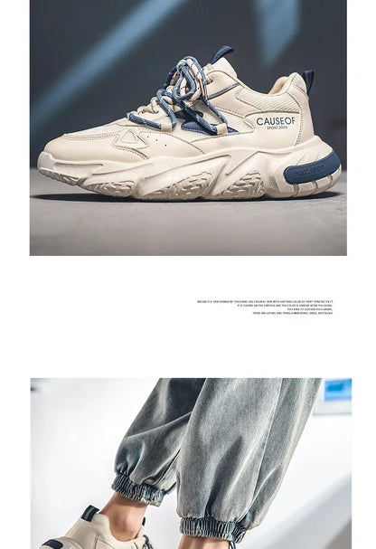 2024 Autumn Men Shoes Fashion Chunky Sneakers Height Increasing Casual Shoes Male Trainers Sports Shoes Zapatos Hombre