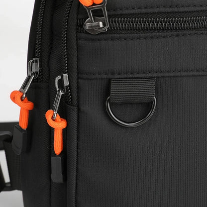 Casual men's crossbody bag Oxford cloth waterproof material sports fitness chest bag cell phone change documents storage bags