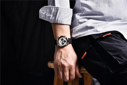 PAGANI DESIGN 40MM V2 Men Quartz Watches Sapphire Retro Chronograph Stainless Steel Waterproof Watch Men Relogio Masculino
