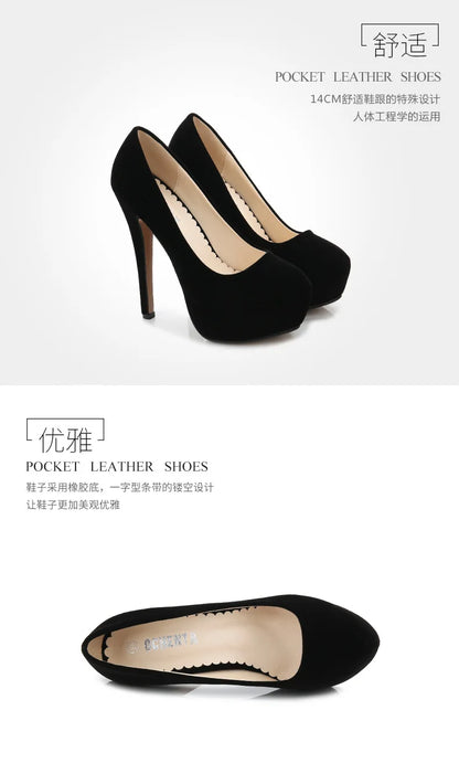 Comemore Sexy Platform High Heels Women's Leisure Heel Shoes 14cm Luxury Pumps Stilettos Shoes Footwear Woman 2025 Large Size 46