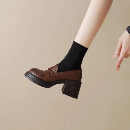 Women High Heel Causal Loafers