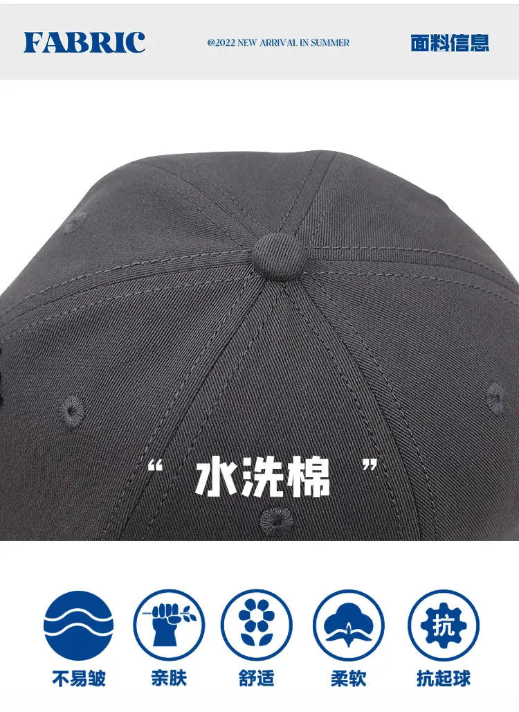11 Colors Big Size Baseball Cap for Man and Woman Cotton Soft Top Snapback Hat Fashion Sun Cap 55-60cm 60-65cm