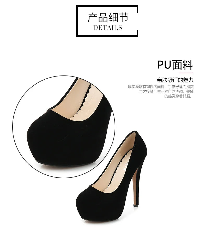 Comemore Sexy Platform High Heels Women's Leisure Heel Shoes 14cm Luxury Pumps Stilettos Shoes Footwear Woman 2025 Large Size 46