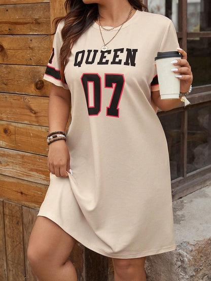 Plus Size Women's Sporty Casual Dress